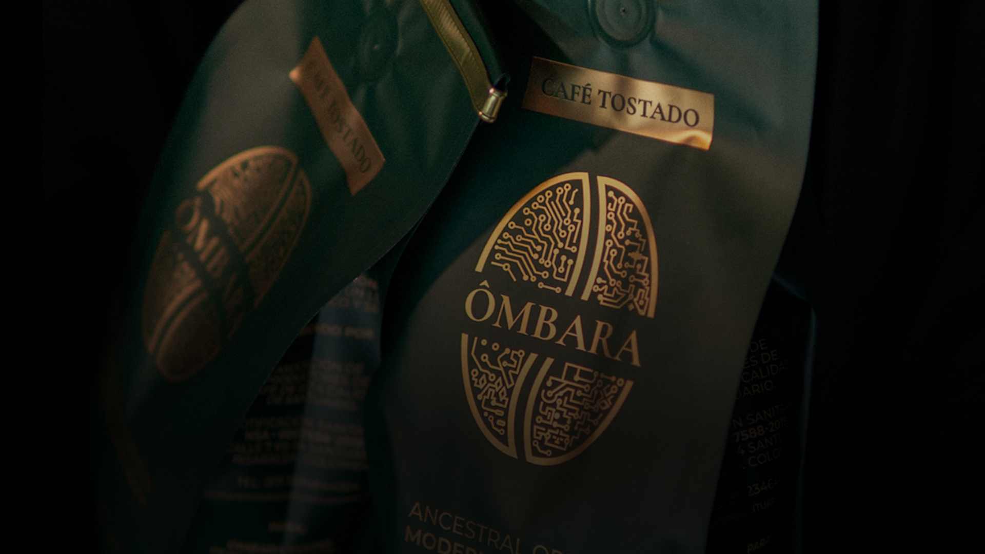 Bolsa de café tostado Ômbara en detalle